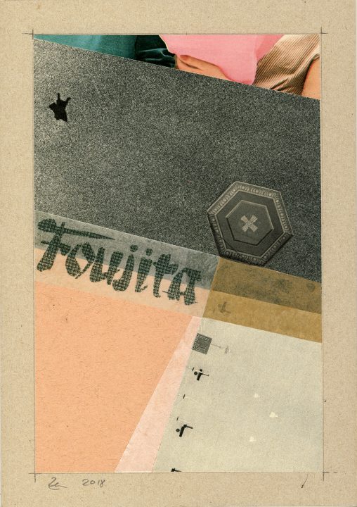 Foujita, abstrakte Collage von Stefan Zöllner